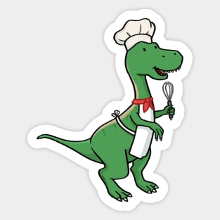 Chef dinosaur cartoon Sticker